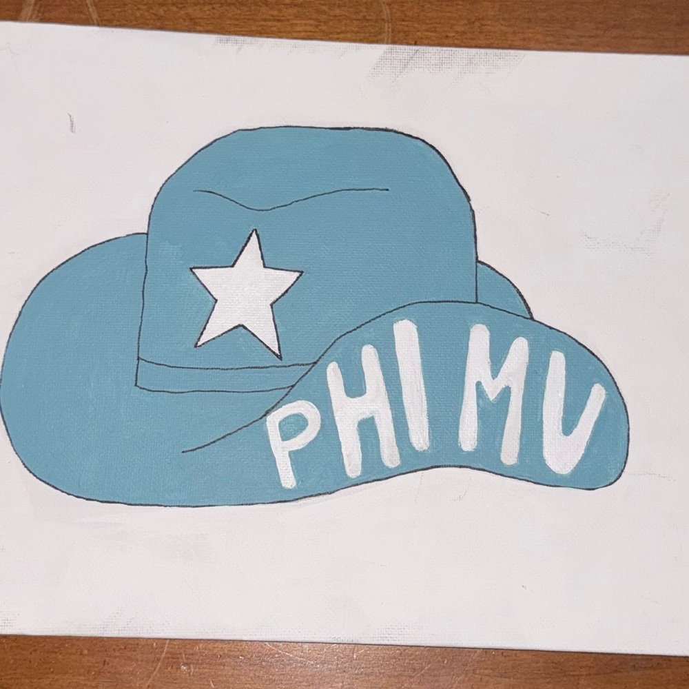 Blue Cowboy Hat Canvas Art